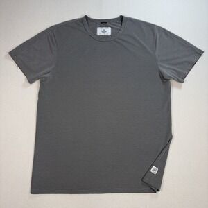 Reigning Champ Lightweight T-Shirt Mens L Gray  Micro Knit Texture Crewneck Logo